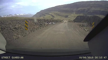 Driving down Öxi mountain road